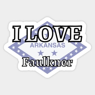 I LOVE Faulkner | Arkensas County Sticker